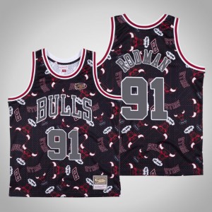 Dennis Rodman Chicago Bulls Men's #91 Tear Up Pack Jersey - Red 440570-797
