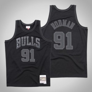 Dennis Rodman Chicago Bulls Hardwood Classics Men's #91 Tonal Jersey - Black 646477-697