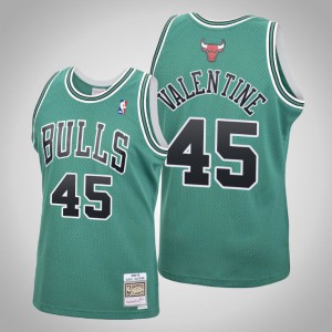 Denzel Valentine Chicago Bulls Sep-08 Men's #45 Hardwood Classics Jersey - Green 435353-694
