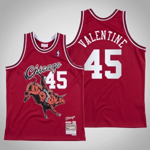 Denzel Valentine Chicago Bulls Men's #45 Juice Wrld x BR Remix Limited Jersey - Red 495487-556