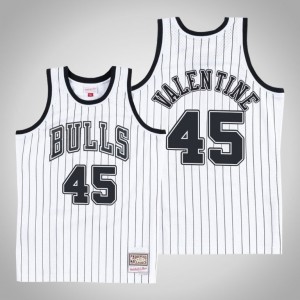 Denzel Valentine Chicago Bulls Hardwood Classics Men's #45 Concord Collection Jersey - White Black 629222-588
