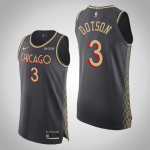 Devon Dotson Chicago Bulls 2020-21 Edition Authentic Men's #3 City Jersey - Black 611218-298