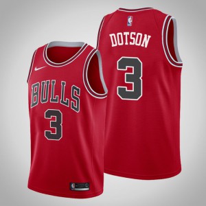 Devon Dotson Chicago Bulls 2020-21 Men's #3 Icon Jersey - Red 325627-424