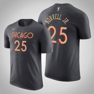 Zach Norvell Jr. Chicago Bulls 2020-21 Men's #25 City T-Shirt - Gray 963792-802