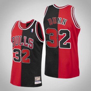 Kris Dunn Chicago Bulls Men's #32 Split Jersey - Black Red 116758-176
