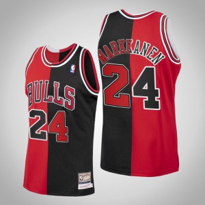 Lauri Markkanen Chicago Bulls Men's #24 Split Jersey - Black Red 828680-373