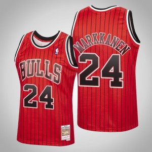 Lauri Markkanen Chicago Bulls Hardwood Classics Men's #24 Reload Jersey - Red 649238-475