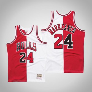 Lauri Markkanen Chicago Bulls 1997-98 Hardwood Classics Men's #24 Split Jersey - White Red 278499-518