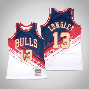 Luc Longley Chicago Bulls 1997-98 Hardwood Classics Men's #13 USA Jersey - White 981154-815