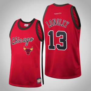 Luc Longley Chicago Bulls Team Heritage Men's #13 Hardwood Classics Jersey - Red 476717-629