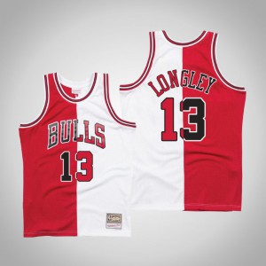 Luc Longley Chicago Bulls 1997-98 Hardwood Classics Men's #13 Split Jersey - White Red 197011-886