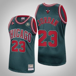 Michael Jordan Chicago Bulls 2008-09 Authentic Men's #23 Hardwood Classics Jersey - Green 678799-316