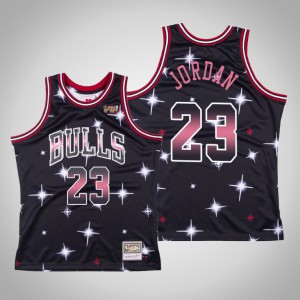 Michael Jordan Chicago Bulls Swingman Mitchell & Ness Classic Men's #23 Airbrush Knit Jersey - Black 920589-182