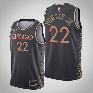 Otto Porter Jr. Chicago Bulls 2020-21 Men's #22 City Jersey - Black 966791-654