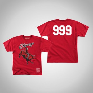 Juice Wrld Chicago Bulls Limited Men's #999 NBA Remix T-Shirt - Red 210021-325
