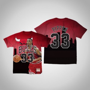 Scottie Pippen Chicago Bulls Men's #33 City Pride T-Shirt - Red 849931-169