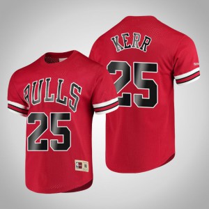 Steve Kerr Chicago Bulls Mesh Crew Men's #25 Hardwood Classics T-Shirt - Red 926154-301