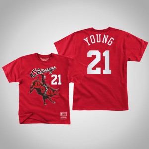 Thaddeus Young Chicago Bulls Men's #21 Juice Wrld x BR Remix Limited T-Shirt - Red 702108-866