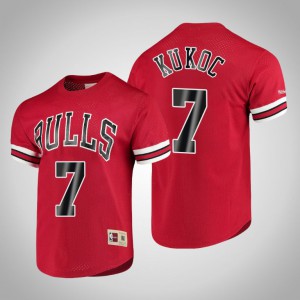 Toni Kukoc Chicago Bulls Mesh Crew Men's #7 Hardwood Classics T-Shirt - Red 997128-393