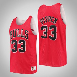 Scottie Pippen Chicago Bulls Swingman Reversible Practice Men's #33 Hardwood Classics Jersey - Red White 962338-175