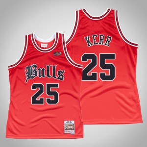 Steve Kerr Chicago Bulls 1997-98 Faded Men's #25 Old English Jersey - Red 909761-489