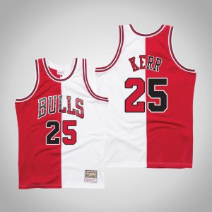 Steve Kerr Chicago Bulls 1997-98 Hardwood Classics Men's #25 Split Jersey - White Red 145945-660