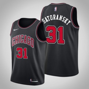 Tomas Satoransky Chicago Bulls Swingman Men's #31 Statement Jersey - Black 636975-336