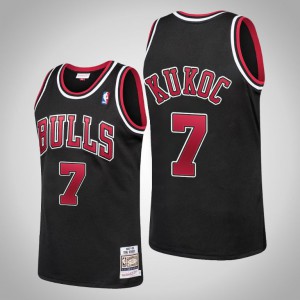 Toni Kukoc Chicago Bulls 1997-98 Authentic Men's #7 Hardwood Classics Jersey - Black 146917-664