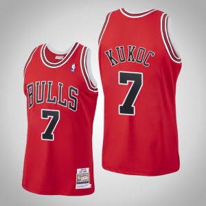 Toni Kukoc Chicago Bulls 1997-98 Authentic Men's #7 Hardwood Classics Jersey - Red 181313-602