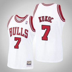 Toni Kukoc Chicago Bulls 1997-98 Authentic Men's #7 Hardwood Classics Jersey - White 811971-577