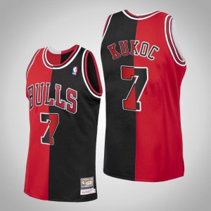 Toni Kukoc Chicago Bulls Men's #7 Split Jersey - Black Red 113000-536