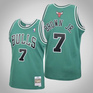 Troy Brown Jr. Chicago Bulls Sep-08 Men's #7 Hardwood Classics Jersey - Green 983175-312
