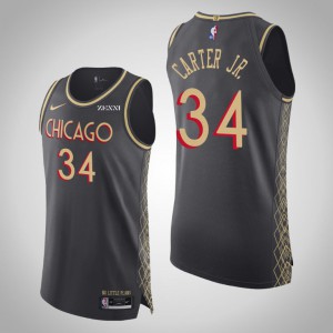 Wendell Carter Jr. Chicago Bulls 2020-21 Edition Authentic Men's #34 City Jersey - Black 564473-863