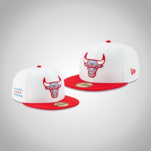 Chicago Bulls Holiday Pack 59FIFTY Fitted Men's City Hat - White 633184-632