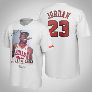 Michael Jordan Chicago Bulls Cigar Men's #23 The Last Dance T-Shirt - White 738699-998