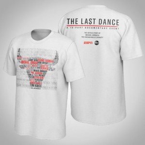 Michael Jordan Chicago Bulls Dynasty Story Men's #23 The Last Dance T-Shirt - White 181638-245
