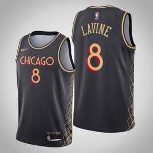 Zach LaVine Chicago Bulls 2020-21 Men's #8 City Jersey - Black 873386-201