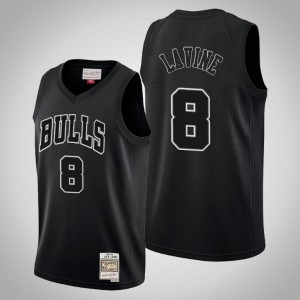 Zach LaVine Chicago Bulls Throwback White Logo Men's #8 Hardwood Classics Jersey - Black 301095-711