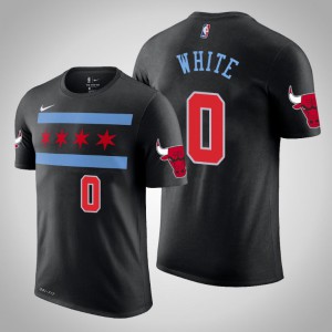 Coby White Chicago Bulls Name & Number Men's #0 City T-Shirt - Black 726155-777