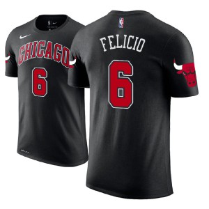 Cristiano Felicio Chicago Bulls Name & Number Men's #6 Statement T-Shirt - Black 361233-302