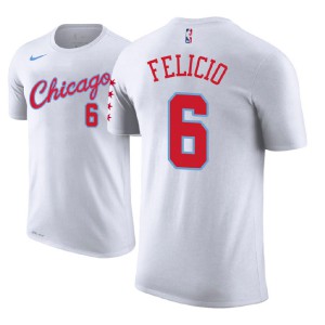 Cristiano Felicio Chicago Bulls Edition Name & Number Player Men's #6 City T-Shirt - White 521392-471