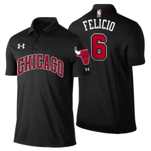 Cristiano Felicio Chicago Bulls Player Performance Men's #6 Statement Polo - Black 145975-365