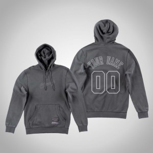 Custom Chicago Bulls Men's #00 Washed Out Hoodie - Gray 157323-477