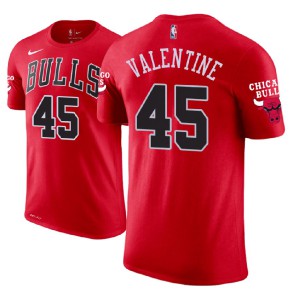 Denzel Valentine Chicago Bulls Name & Number Men's #45 Icon T-Shirt - Red 296560-992