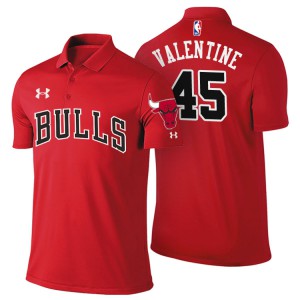 Denzel Valentine Chicago Bulls Edition Player Performance Men's #45 Icon Polo - Red 541647-934