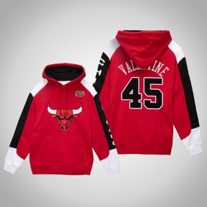 Denzel Valentine Chicago Bulls Fusion Fleece Throwback Men's #45 Hardwood Classics Hoodie - Red 527789-102