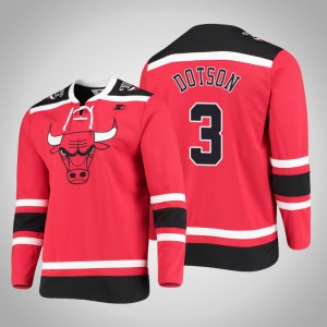 Devon Dotson Chicago Bulls Fashion Men's #3 Pointman Hockey Jersey - Red 100526-709