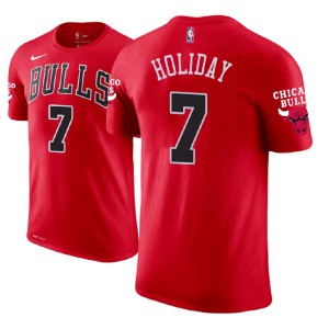 Justin Holiday Chicago Bulls Name & Number Men's #7 Icon T-Shirt - Red 976435-755