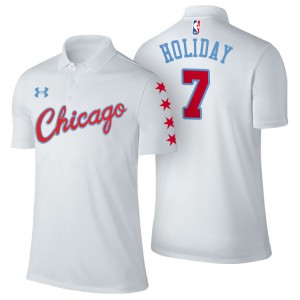 Justin Holiday Chicago Bulls Edition Player Performance Men's #7 City Polo - White 369507-347
