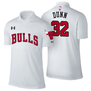 Kris Dunn Chicago Bulls Player Performance Men's #32 Association Polo - White 324630-359